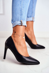 Жіночі класичні туфлі на шпильці Black Marinne
