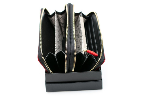 Великий жіночий червоний лакований гаманець Nobo