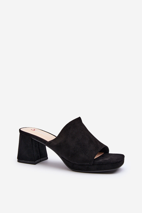 Жіночі чорні мюлі Bralya на підборах