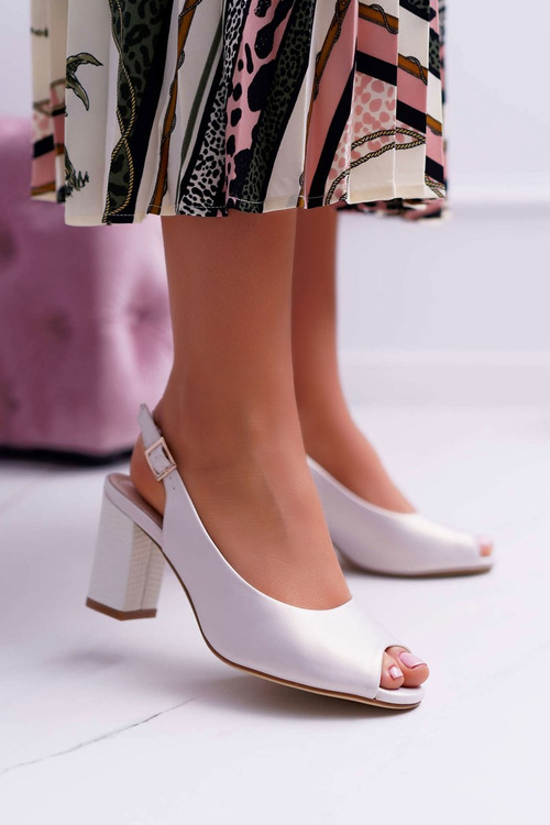 Жіночі босоніжки на шпильці Sergio Leone SK765 Beige Pearl Vime