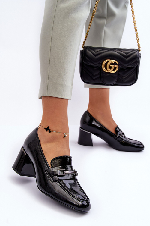 Босоніжки на підборах зі шпилькою Black Idona