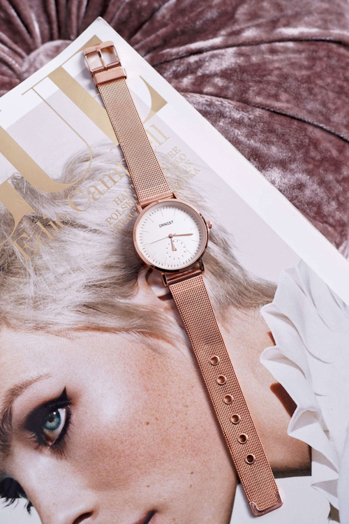 Жіночий годинник Ernest Gold Pink Fermm