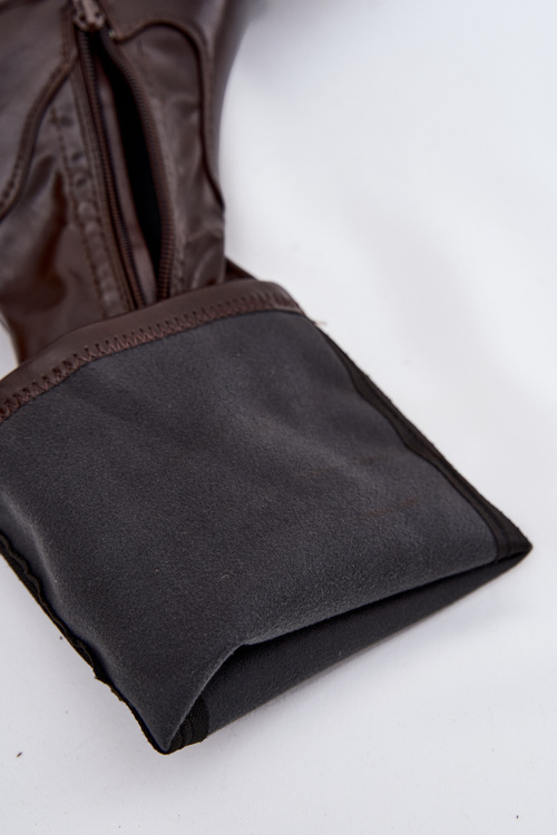 Жіночі чоботи з масивним каблуком і платформою Slip-On Коричневі Florinne