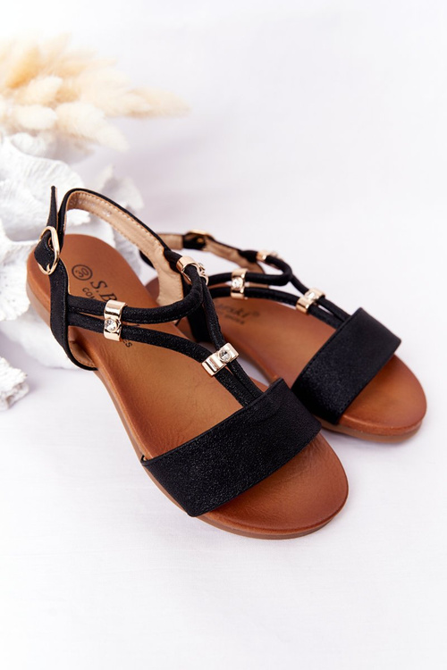 Дитячі босоніжки S.Barski Comfort Black