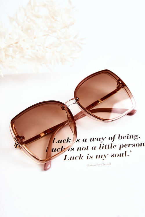 Класичні сонцезахисні окуляри V160023 Коричнево-рожеві