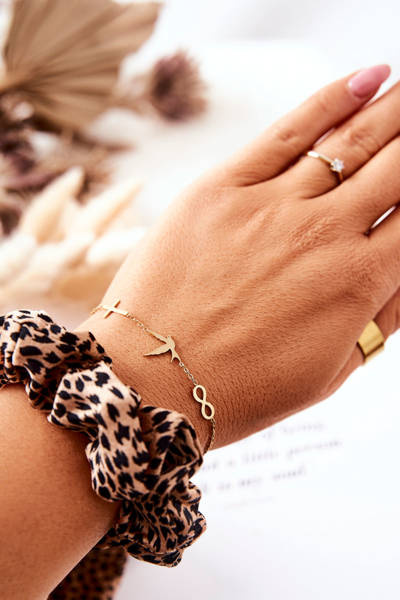 Сталевий святковий браслет Gold Calisto