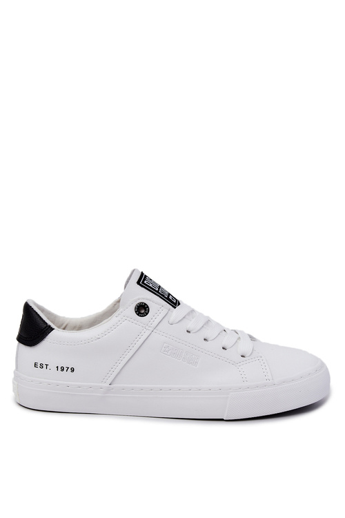 Шкіряні чоловічі кросівки Big Star JJ174105 біло-чорні