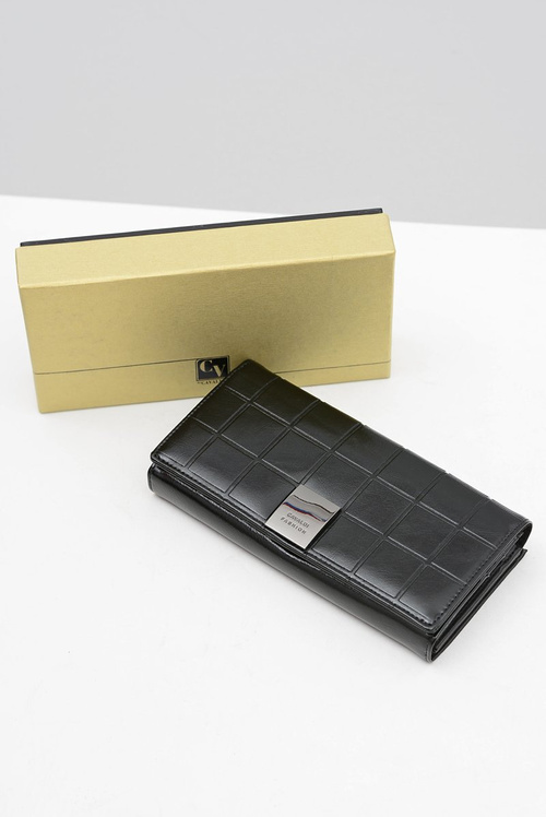 Великий жіночий чорний гаманець