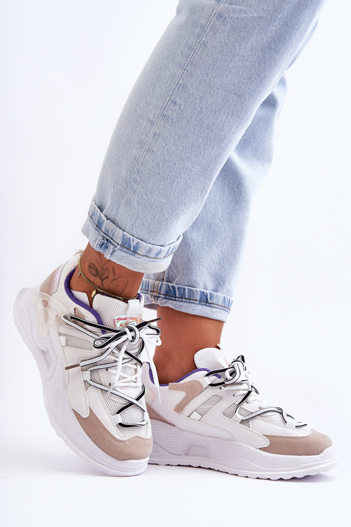 Шкіряне спортивне взуття на платформі Білий Sifel