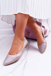Жіночі шкіряні балетки Maciejka Metallic Beige 04100-10