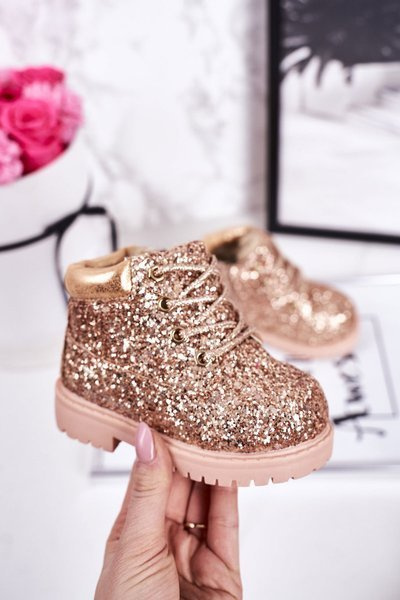 Дитячі утеплені блискучі чоботи Rose Gold Mermaid