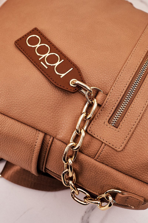 Жіночий шкіряний рюкзак NOBO NBAG-K1800 бежевий