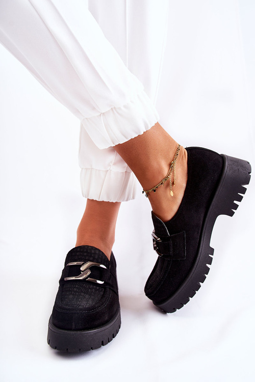 Модні замшеві лофери Light Black Rayhan