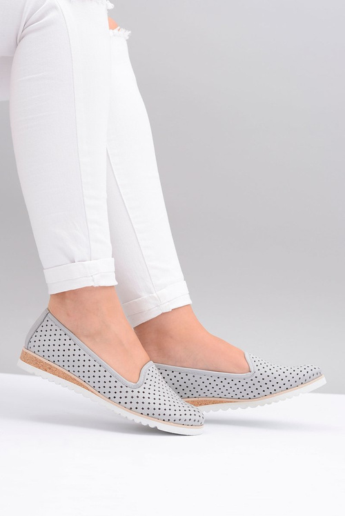 Шкіряна сіра польська балерина Lords Gabi