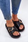 Сандалі На Платформі З Пряжкою Чорні Honavia
