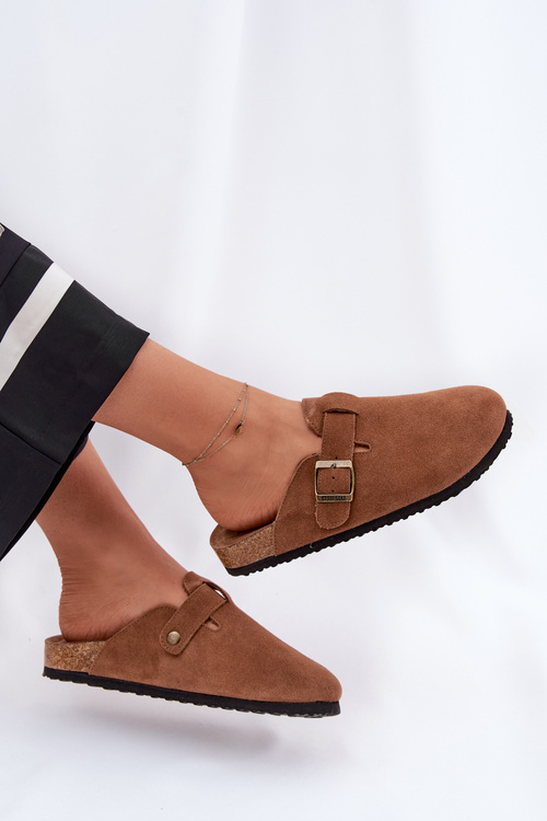 Замшеві Крокси Для Жінок З Пряжкою Big Star RR274A387 Коричневі