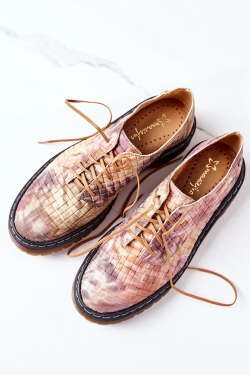 Жіночі шкіряні броги Оксфорди Maciejka 04087-46 Різнобарвний