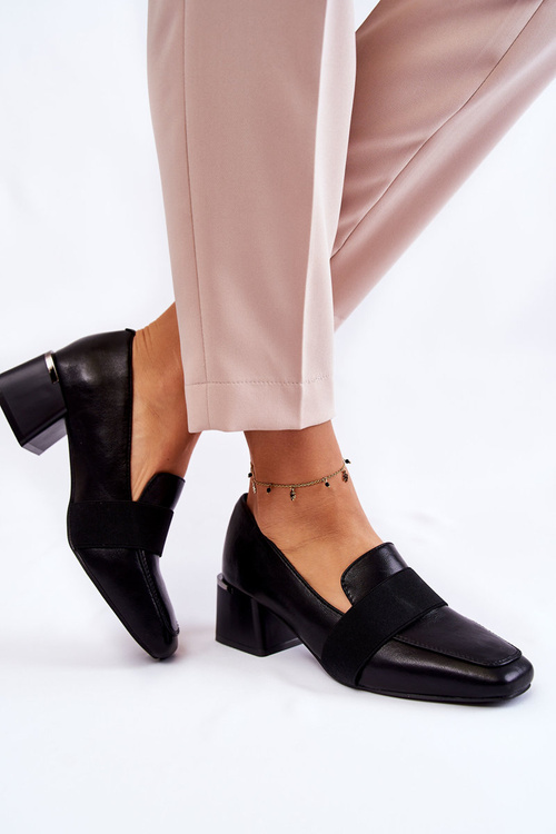 Модні шкіряні туфлі La.Fi 230033B-PU чорні