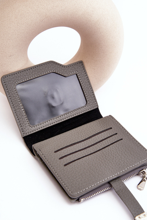 Гаманець жіночий з еко шкіри Lazara сірого кольору