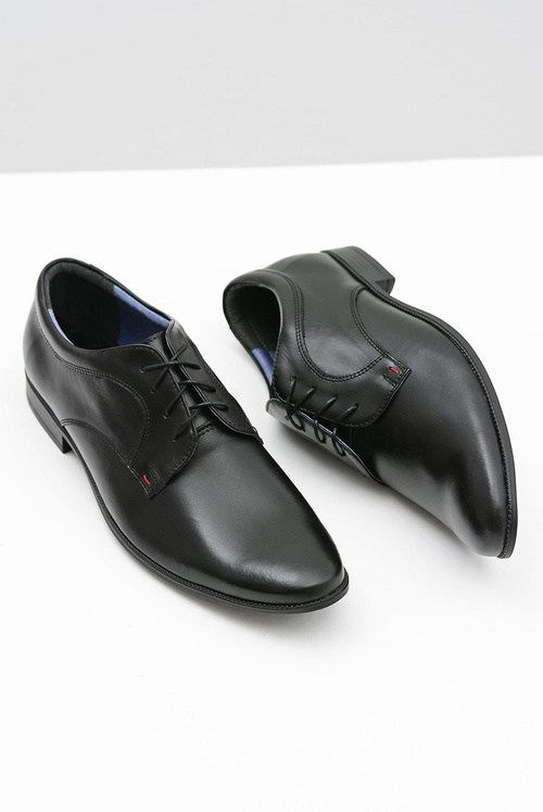 Чоловічі елегантні шкіряні ділові туфлі Bednarek чорні Gaspare