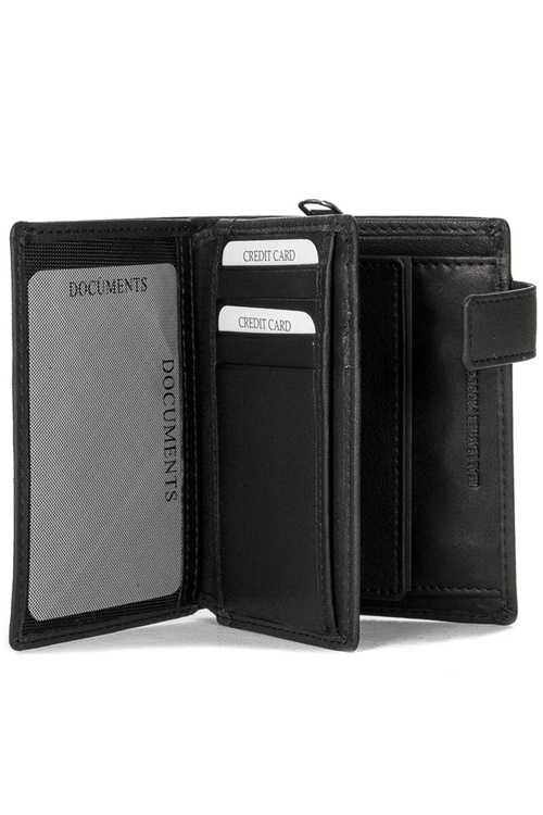 Чоловічий гаманець з натуральної шкіри Big Star KK675003 Чорний