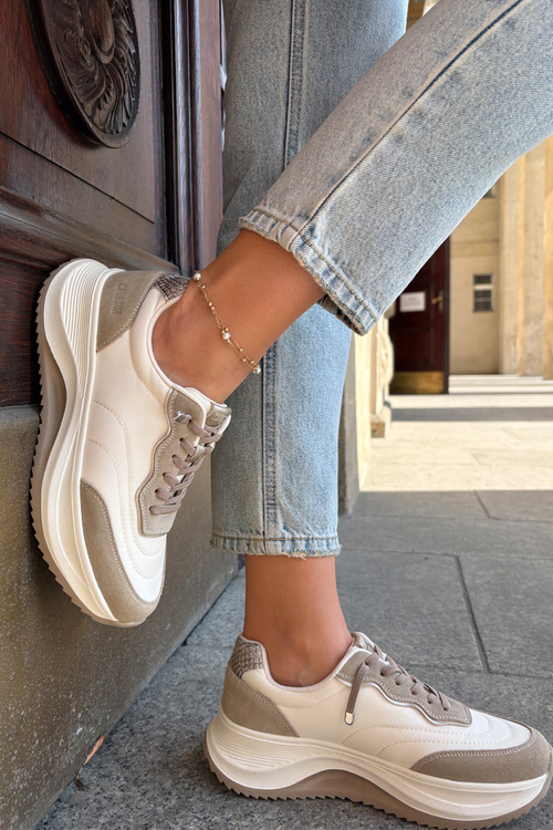 Жіночі Замшеві Кросівки На Платформі Big Star RR274A344 HI-POLY SYSTEM Бежеві