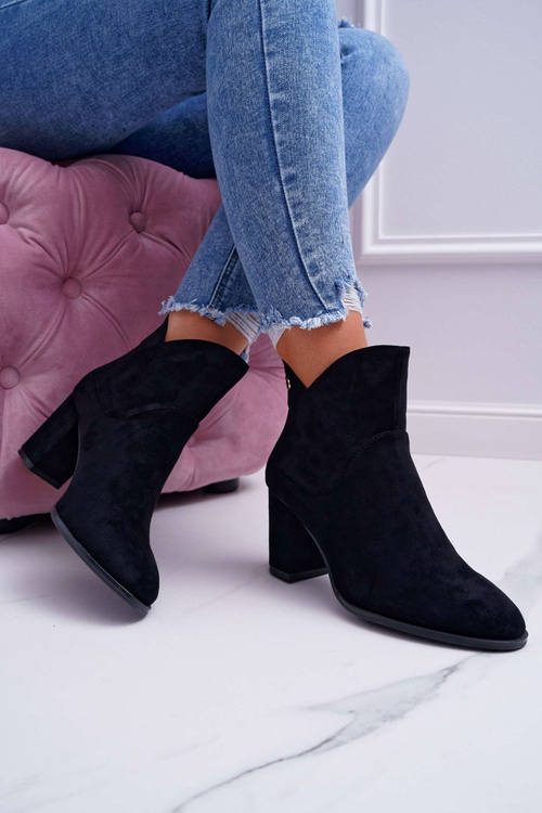 Чоботи жіночі на підборах Sergio Leone чорні BT525