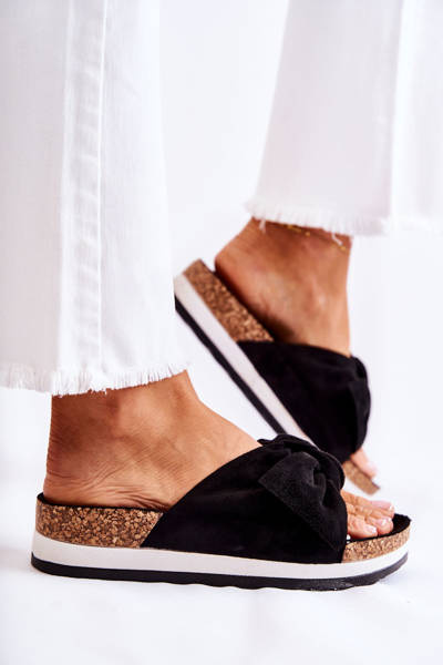 Чорні тапочки на платформі, такі зручні