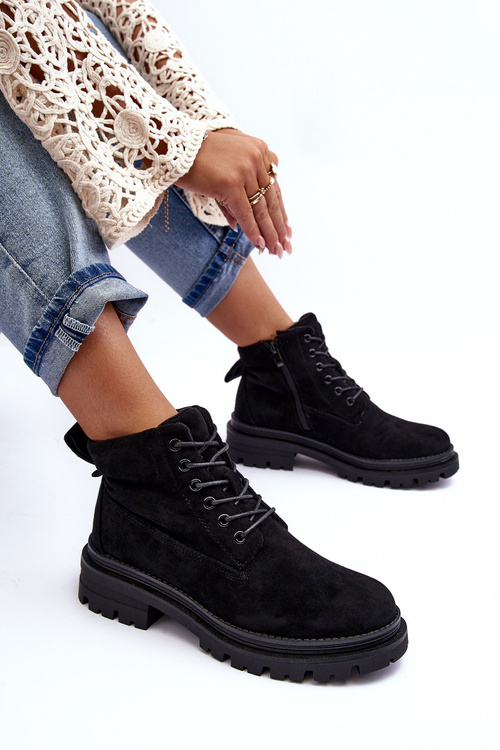 Замшеві черевики Trapper на флісовій підкладці Black Alden