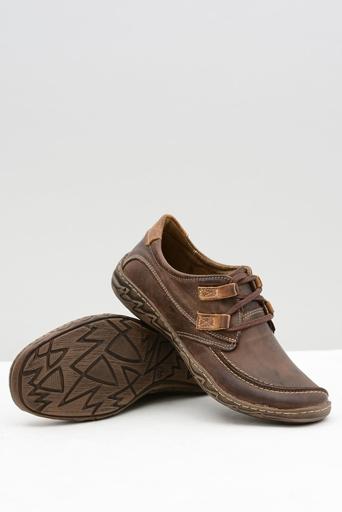 Чоловічі шкіряні коричневі напівчоботи Elton