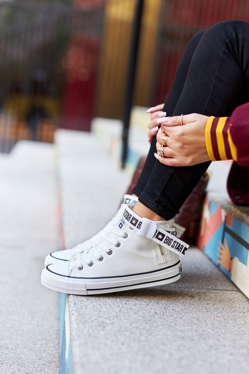 Кросівки на високих підборах Big Star GG274027 Білі