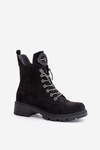 Ботильйони утеплені з декоративною шнурівкою Vinceza 16465 Black