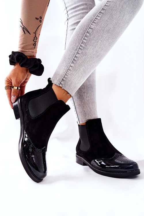 Шкіряні черевики Laura Messi Black 2096