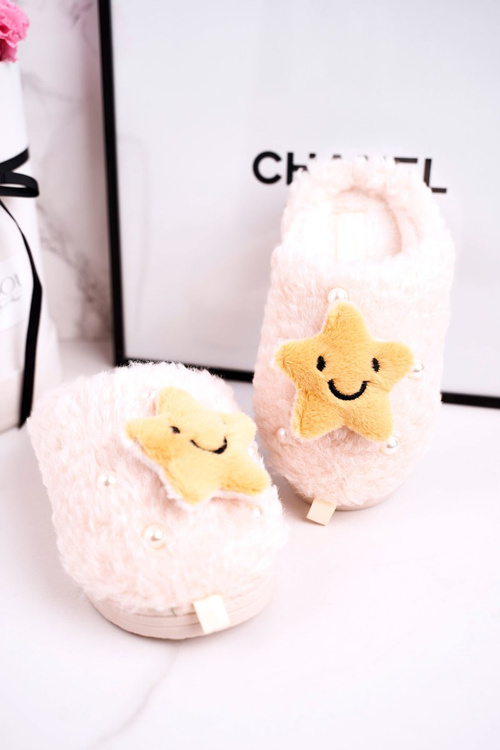 Дитячі утеплені домашні тапочки бежеві Little Star