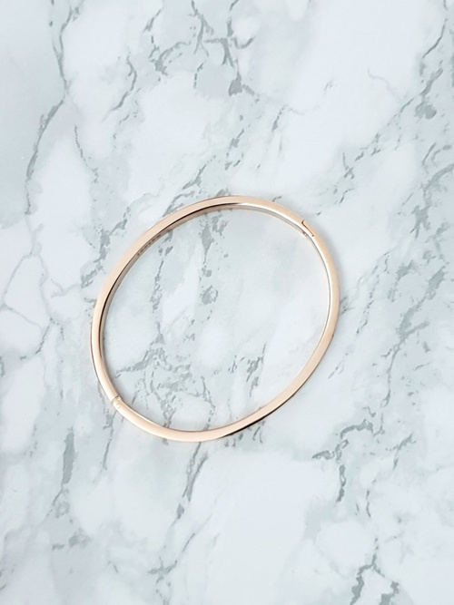 Жіночий сталевий браслет з цирконами 4мм з рожевого золота Valerii