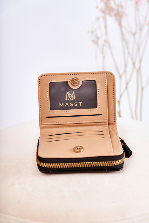 Жіночий маленький гаманець з орнаментом Чорний Санчос