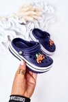 Дитячі поролонові тапочки Crocs Navy Blue Lazy Day