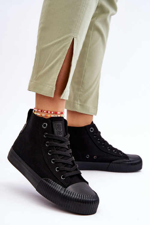 Жіночі високі кросівки Big Star Fabric LL274444 чорні