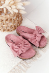 Дитячі тапочки на пробковій пудри рожеві Little Wendy