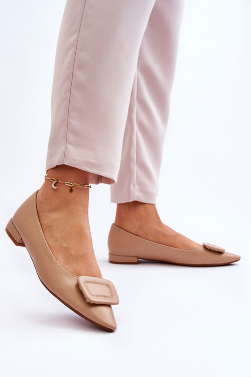 Класичні балетки з декором Beige Rivea