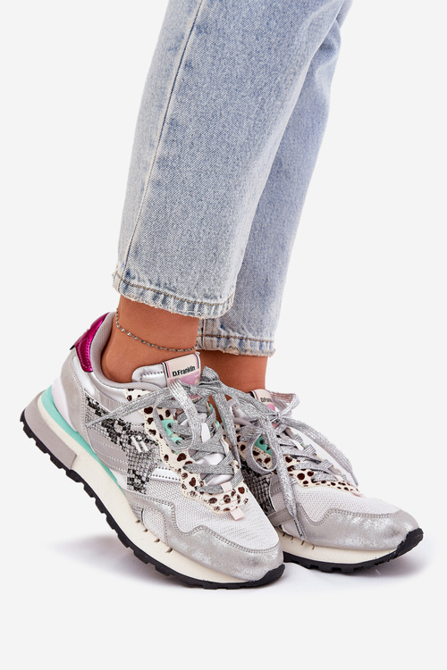 Замшеве Спортивне Взуття Кросівки Жіночі D.Franklin Приглушений Білий DFSH387005