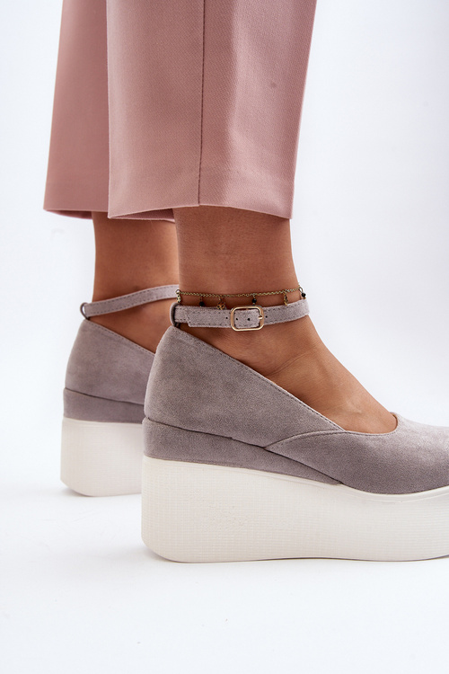 Жіночі сірі еспадрільї Malla на танкетці