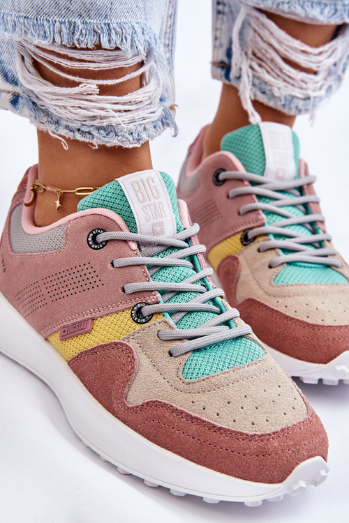 Жіночі кросівки Big Star LL274422 Pink-Beige