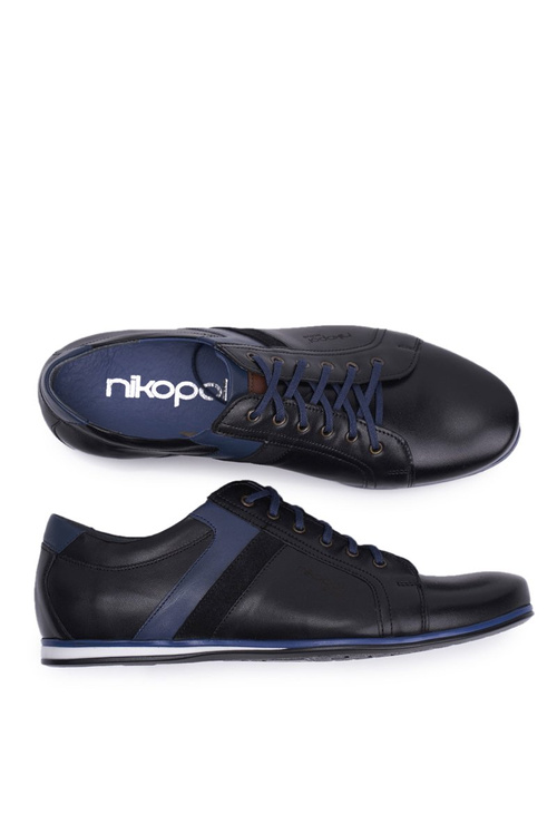 Чоловічі повсякденні шкіряні напівчоботи Nikopol Black 1721