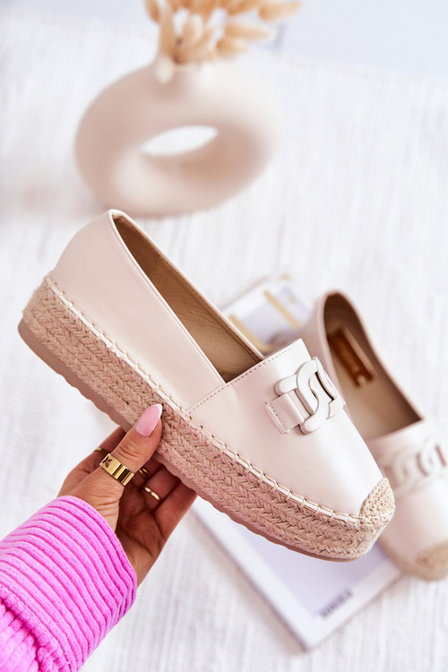 Класичні еспадрільї на платформі Beige Julianne