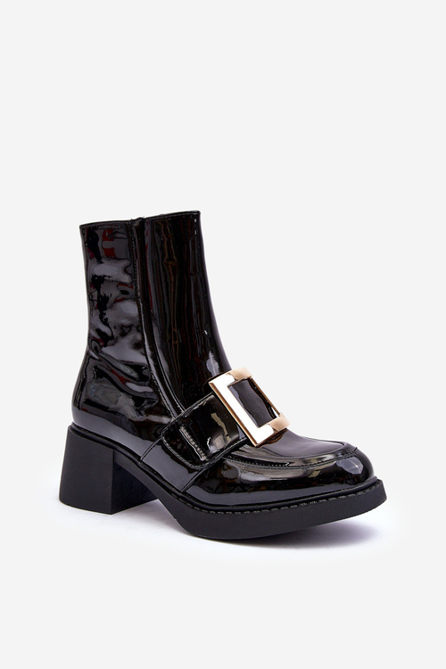 Лаковані чоботи Hensy чорного кольору