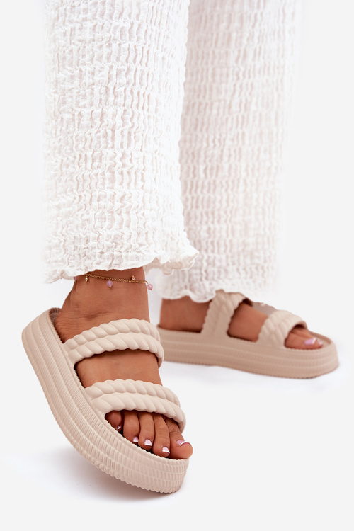 Піна Легкі Жіночі Сандалі На Платформі S.Barski ZK51-001 Бежеві