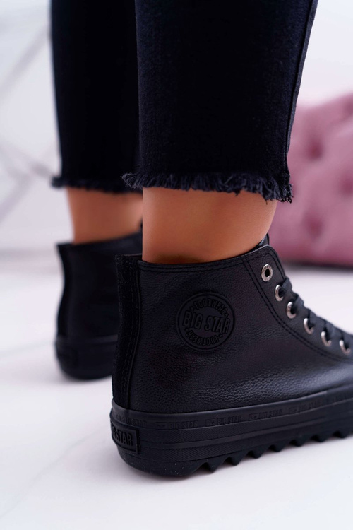Жіночі високі утеплені кросівки Big Star чорні EE274110