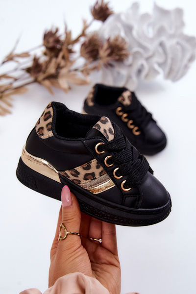 Шкіряне спортивне взуття Leopard Black Trixie