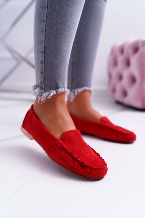 Жіночі замшеві мокасини Sergio Leone Red Winted